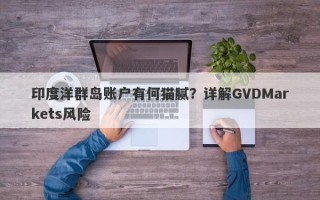 印度洋群岛账户有何猫腻？详解GVDMarkets风险