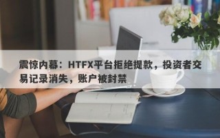 震惊内幕：HTFX平台拒绝提款，投资者交易记录消失，账户被封禁