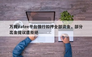 万腾Vatee平台强行扣押全部资金，部分出金提议遭拒绝