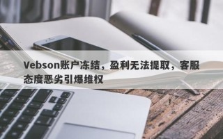 Vebson账户冻结，盈利无法提取，客服态度恶劣引爆维权