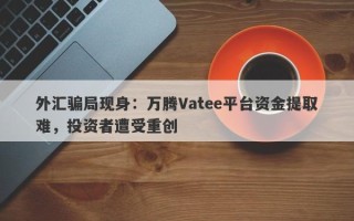 外汇骗局现身：万腾Vatee平台资金提取难，投资者遭受重创