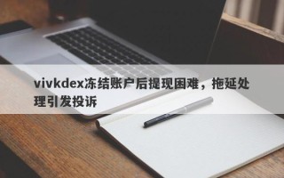 vivkdex冻结账户后提现困难，拖延处理引发投诉