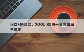 借口+割韭菜，SOOLIKE黑平台套路深不可测