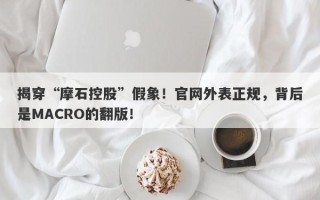 揭穿“摩石控股”假象！官网外表正规，背后是MACRO的翻版！