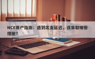 NCE用户指南：遇到出金延迟，该采取哪些措施？