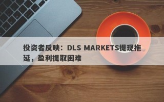 投资者反映：DLS MARKETS提现拖延，盈利提取困难