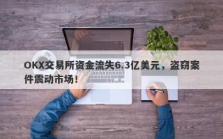 OKX交易所资金流失6.3亿美元，盗窃案件震动市场！