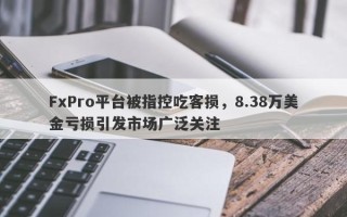 FxPro平台被指控吃客损，8.38万美金亏损引发市场广泛关注