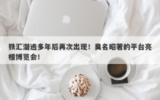 铁汇潜逃多年后再次出现！臭名昭著的平台亮相博览会！