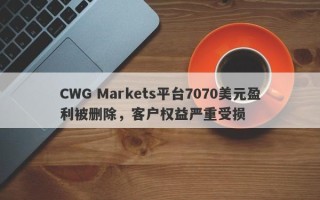 CWG Markets平台7070美元盈利被删除，客户权益严重受损