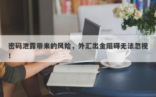 密码泄露带来的风险，外汇出金阻碍无法忽视！