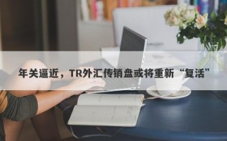 年关逼近，TR外汇传销盘或将重新“复活”