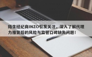 陌生经纪商INZO引发关注，深入了解代理力推背后的风险与监管口碑缺失问题！