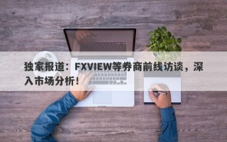 独家报道：FXVIEW等券商前线访谈，深入市场分析！