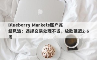 Blueberry Markets账户冻结风波：违规交易处理不当，放款延迟2-6周