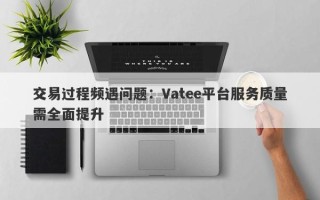 交易过程频遇问题：Vatee平台服务质量需全面提升