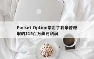 Pocket Option带走了我辛苦赚取的115百万美元利润