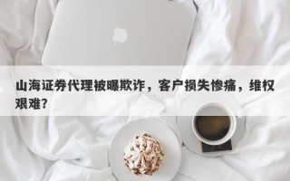 山海证券代理被曝欺诈，客户损失惨痛，维权艰难？