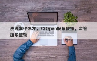 洗钱案件爆发，FXOpen股东被抓，监管加紧整顿