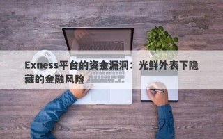 Exness平台的资金漏洞：光鲜外表下隐藏的金融风险