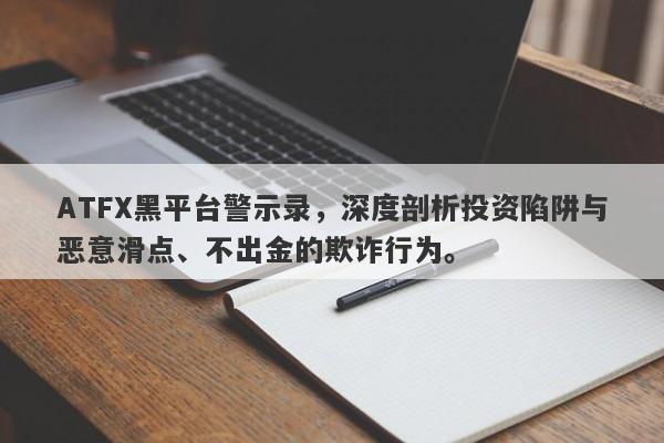 ATFX黑平台警示录，深度剖析投资陷阱与恶意滑点、不出金的欺诈行为。-第1张图片-要懂汇