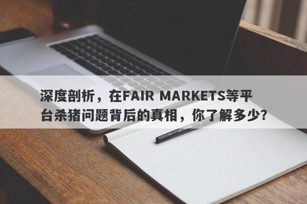 深度剖析，在FAIR MARKETS等平台杀猪问题背后的真相，你了解多少？-第1张图片-要懂汇