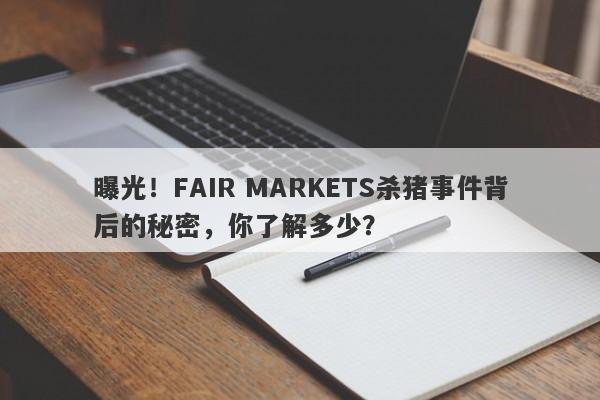 曝光！FAIR MARKETS杀猪事件背后的秘密，你了解多少？-第1张图片-要懂汇